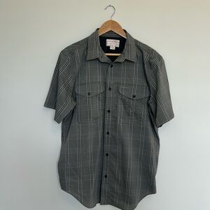 CC Filson‎ Short Sleeve Twin Lakes Sport Shirt Gray Plaid Size Medium